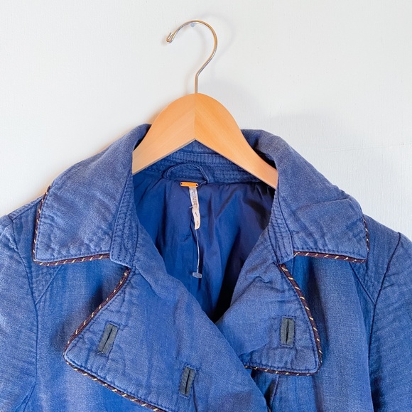 Free People Night Sky Cadet Military Crop Jacket - Picture 6 of 7